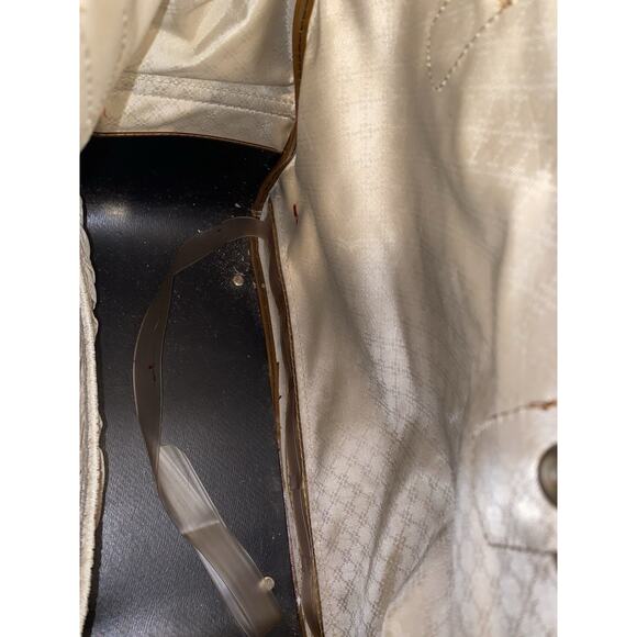 Vintage Lacoste Plaid Canvas Tote Bag Green Blue Brown Trim Retro Preppy - Picture 14 of 15